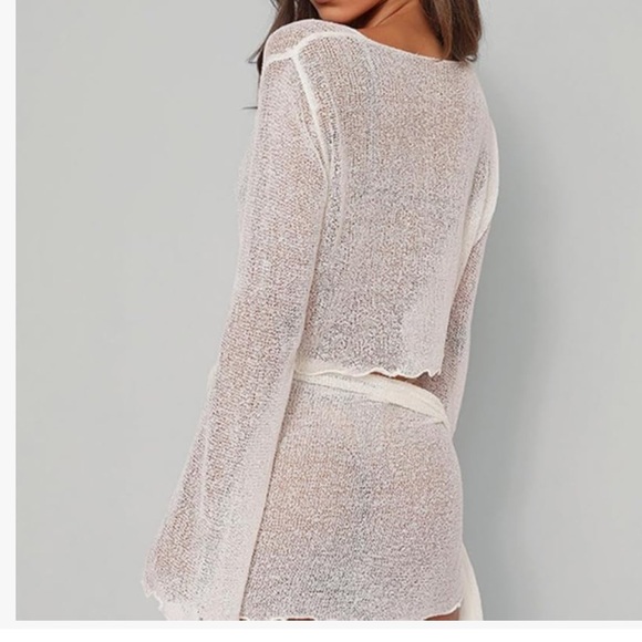 boho skirt tie top set outfit sexy minimalist indie festival mad max wasteland - Picture 4 of 6